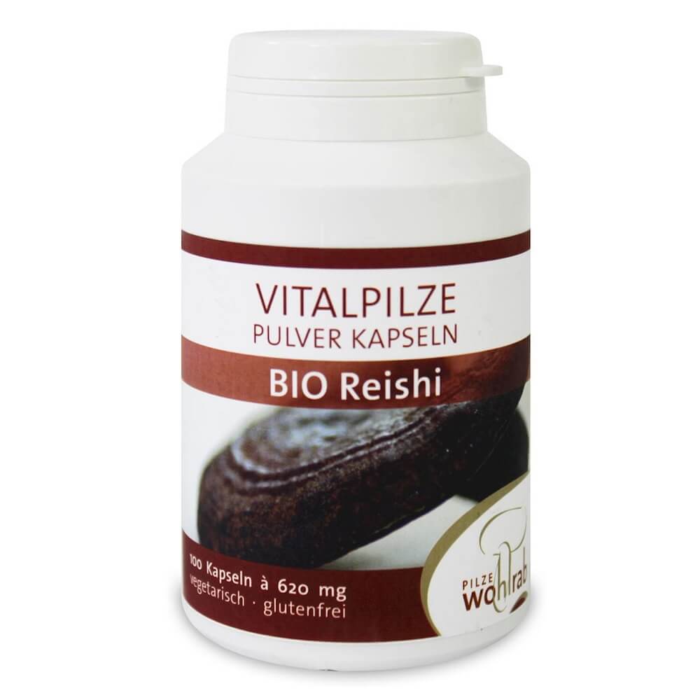 Poudre de champignons reishi (champignon lingual brillant) sans gluten BIO 100 g - WOHLRAB FILMS