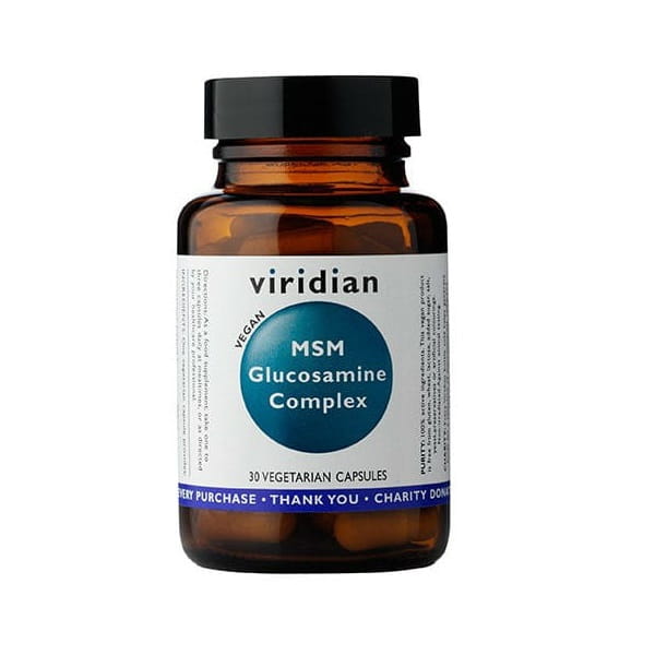Glucosamine avec soufre organique complexe MSM glucosamine 30 gélules VIRIDIAN