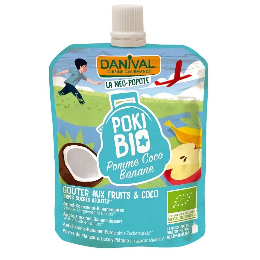 Purée pomme - coco - banane 100% fruits sans sucre ajouté BIO 90 g - DANIVAL