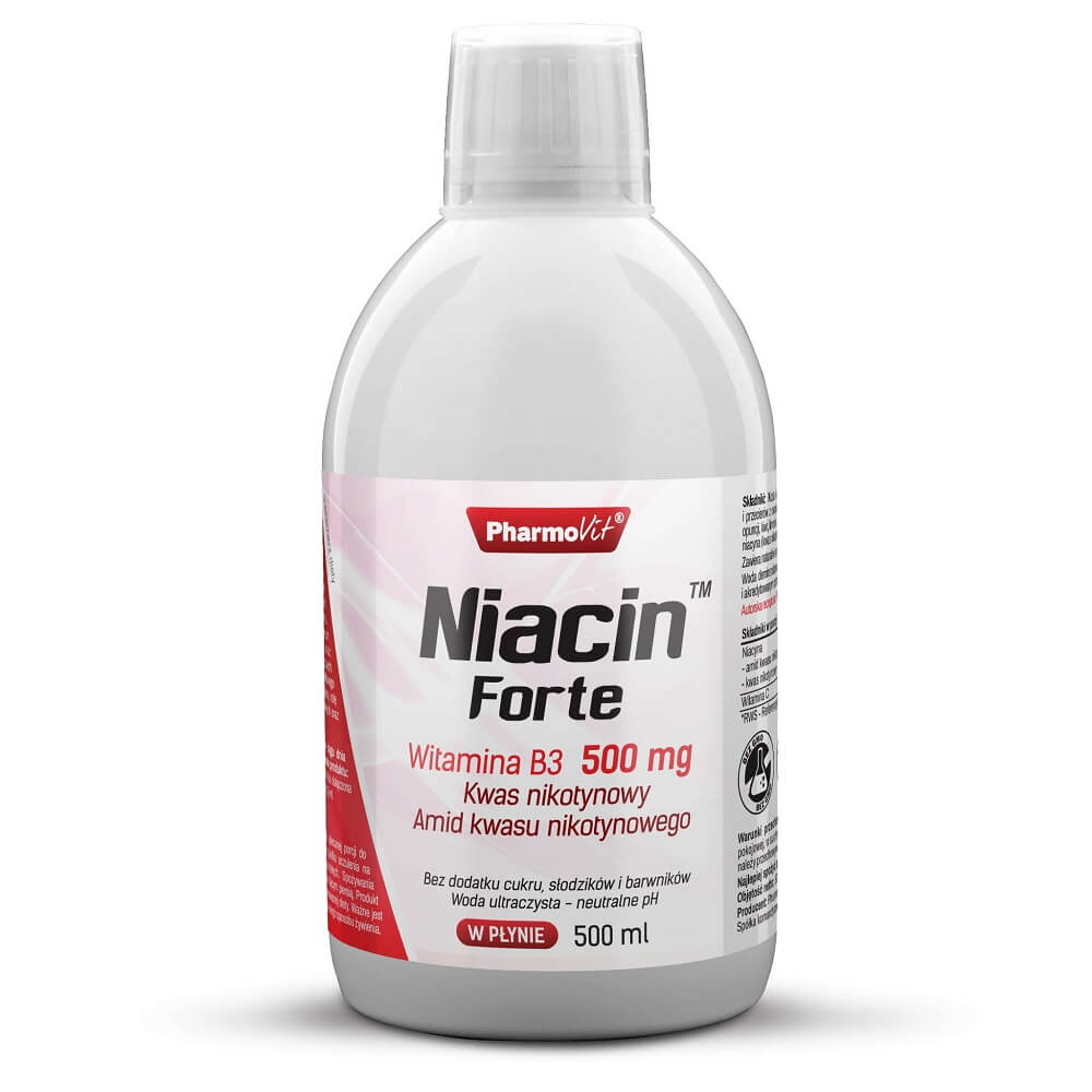 Vitamine B3 niacine niacine FORTE amide d'acide nicotinique acide nicotinique 500mg 500ml PHARMOVIT