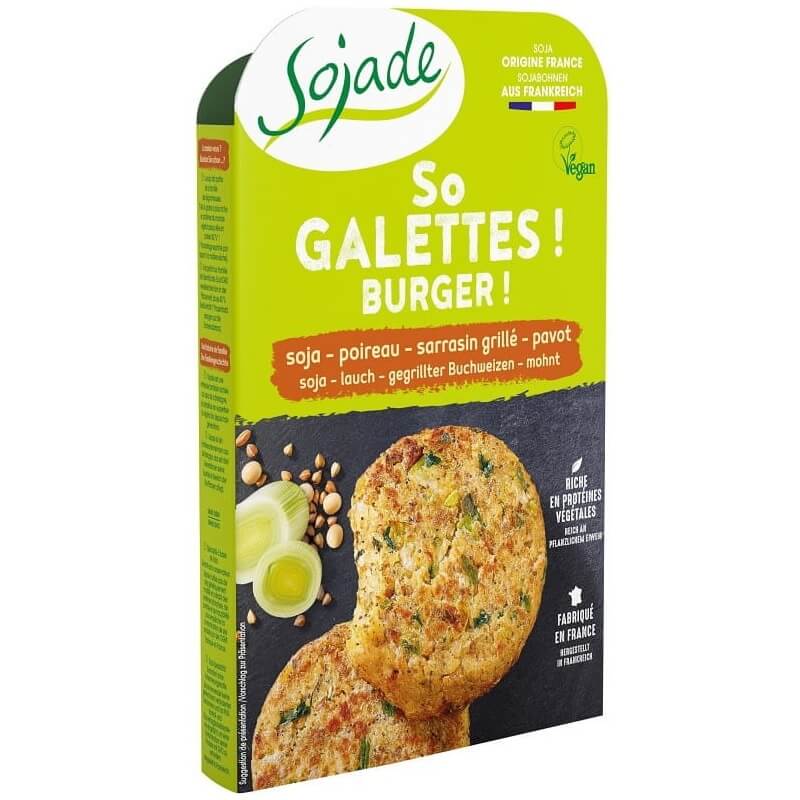 Burger aux poireaux soja sarrasin grillé aux graines de pavot BIO 180 g - SOJADE