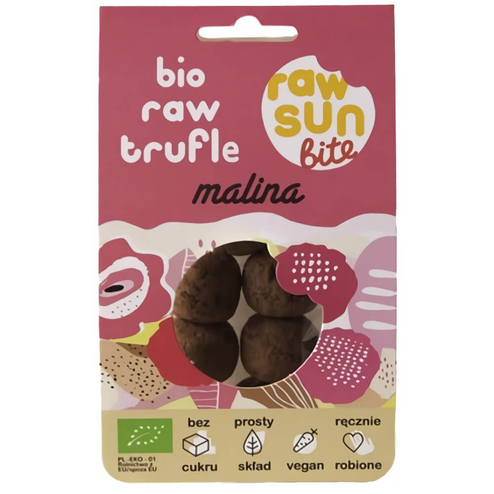 Truffes Framboises BIO 105 g - RAW SUN BITE