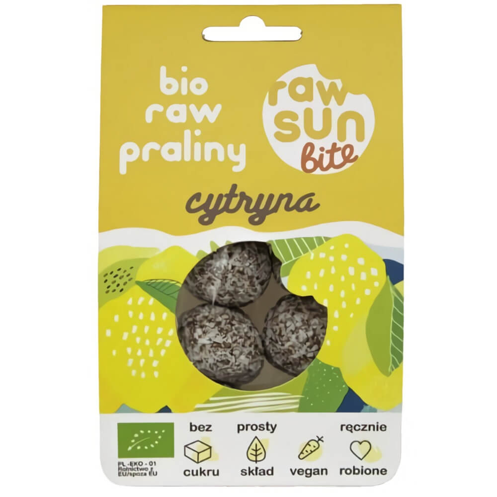 Pralines au citron BIO 105 g - RAW SUN BITE