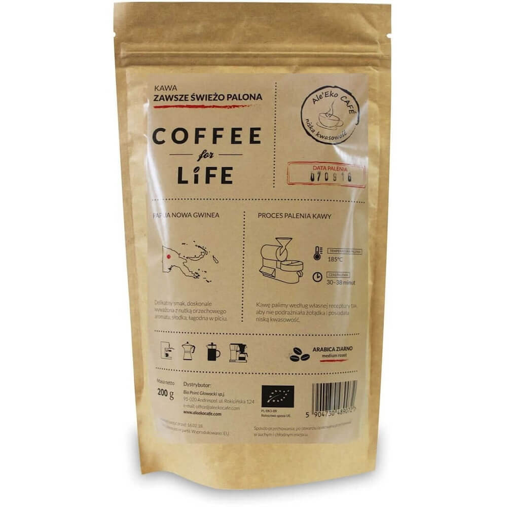 Café 100% Arabica en grains papouasie BIO 200 g - ALE EKO CAFE