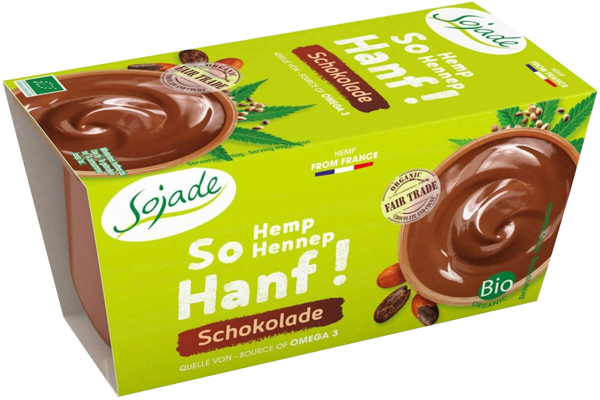 Dessert chocolat au chanvre BIO (2 x 100 g) - SOJADE