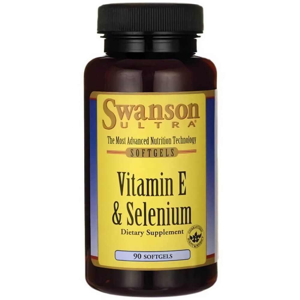 Vitamine E + sélénium, vitamine E + sélénium, 90 gélules de SWANSON