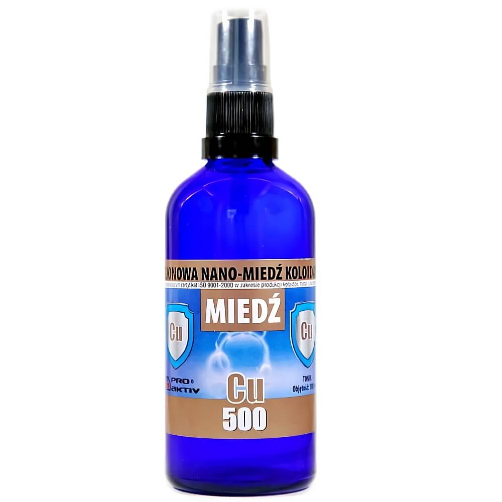 Nano cuivre non ionique CU 500 50ppm 100ml spray PRO AKTIV