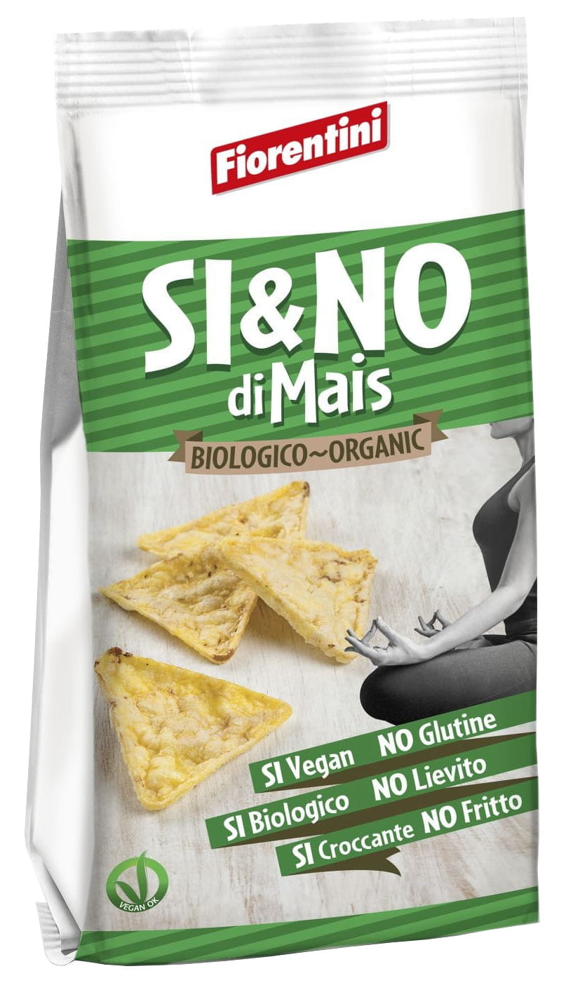 Pyramide de chips de maïs au sel de mer sans gluten BIO 100 g - FIORENTINI