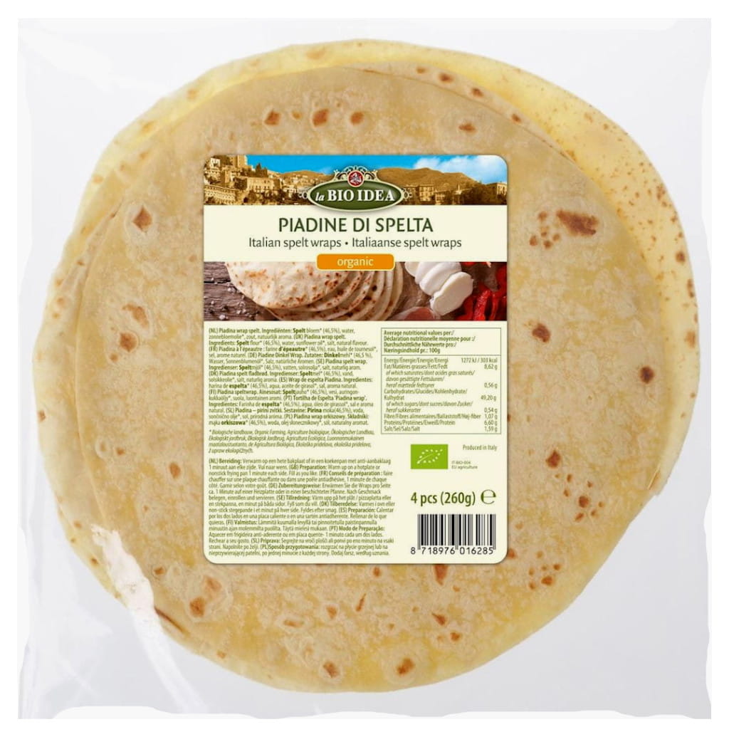 Tortilla d'épeautre piadina BIO 260 g - LA BIO IDEA