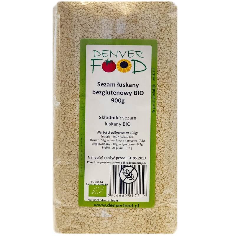 Sésame décortiqué sans gluten BIO 900g DENVER FOOD