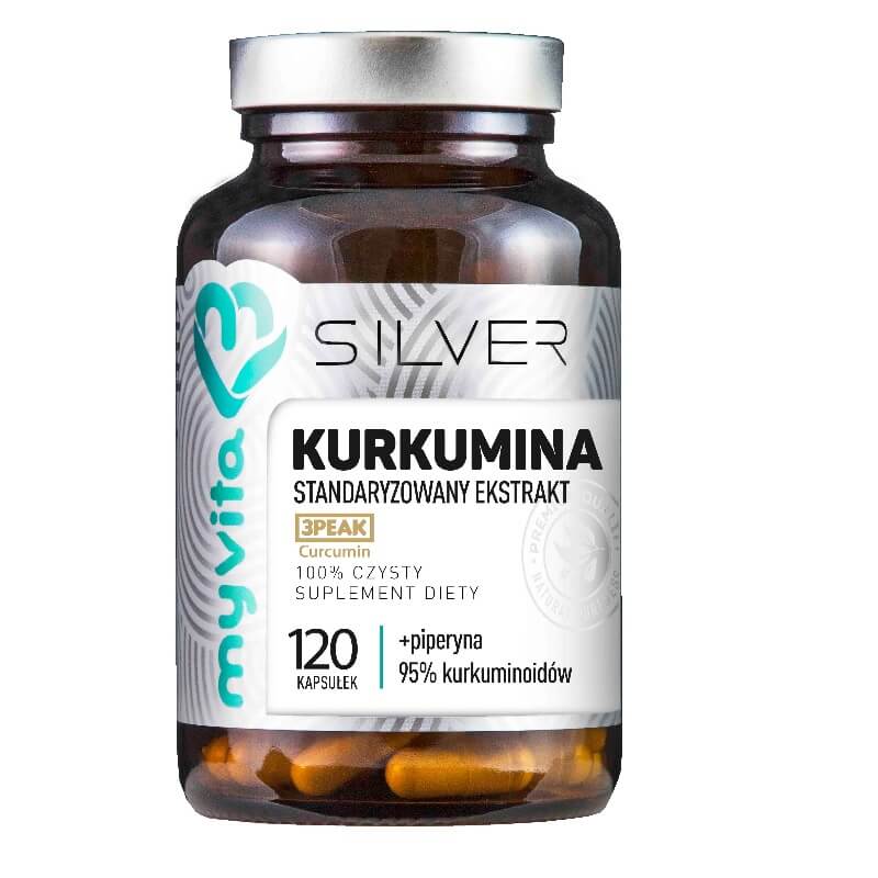 Extrait standardisé de curcumine + pipérine 120 gélules MYVITA SILVER PURE