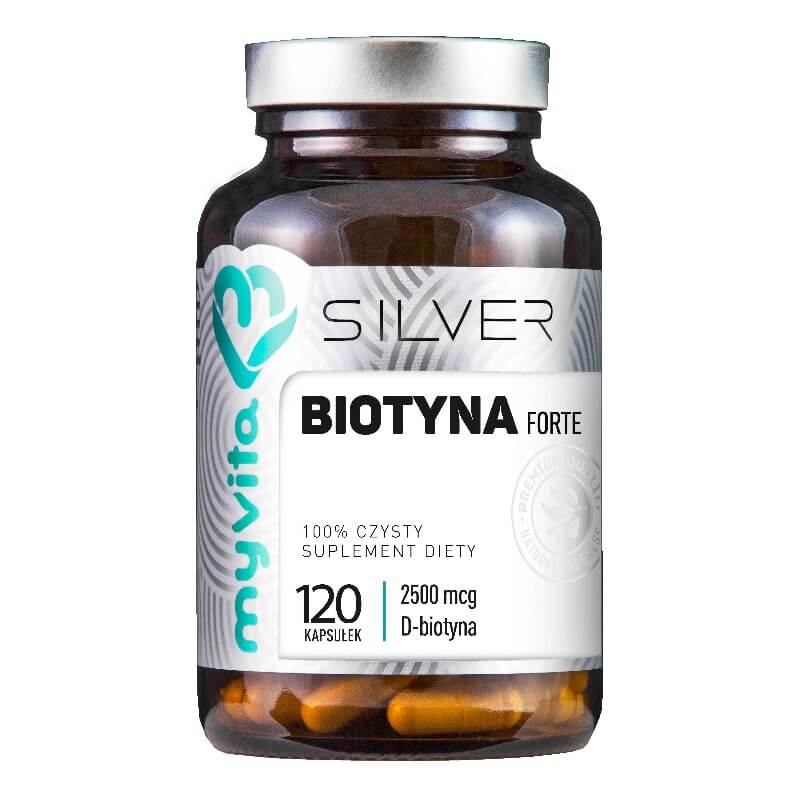 Biotine FORTE 2500mcg 120 gélules MYVITA SILVER PURE