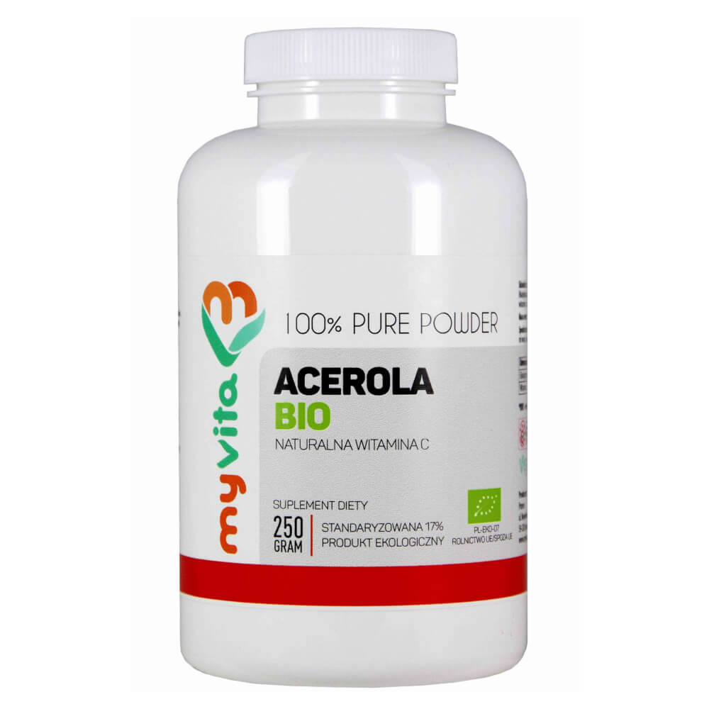 Acérola BIO Vitamine C naturelle en poudre MYVITA 250g