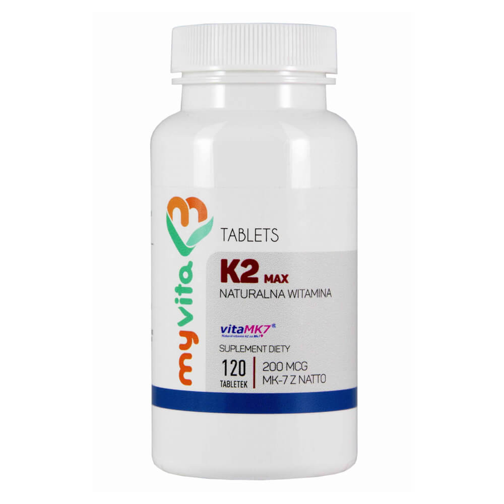 Vitamine K2 MK - 7 K2 MK7 max 200mcg avec natto K2MK7 120 comprimés MYVITA