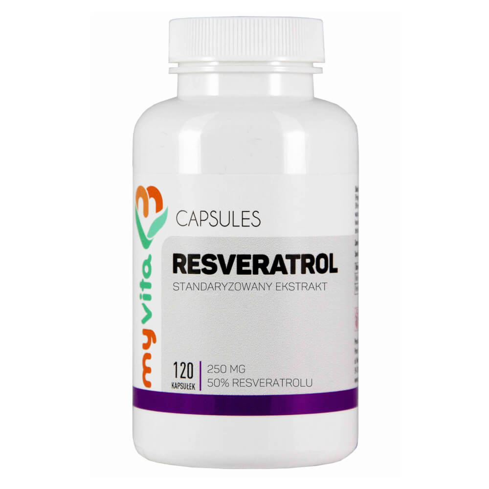 Resvératrol extrait de resvératrol standardisé 250mg 120 comprimés MYVITA