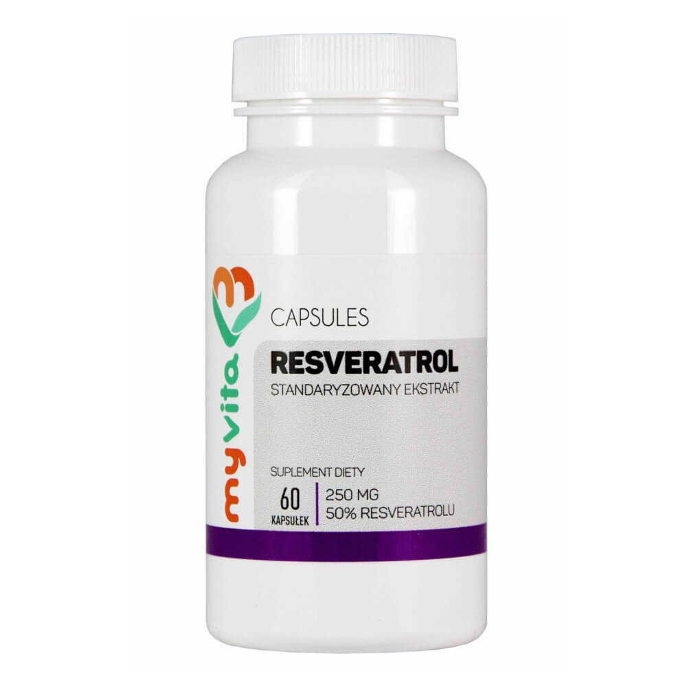 Resvératrol extrait de resvératrol standardisé 250mg 60 comprimés MYVITA