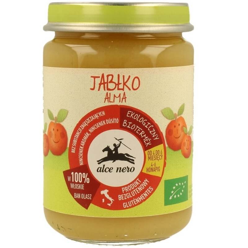 4 mois de purée de pommes BIO 140 g - ALCE NERO
