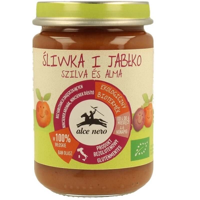 4 mois de purée de prunes et pommes BIO 140 g - ALCE NERO
