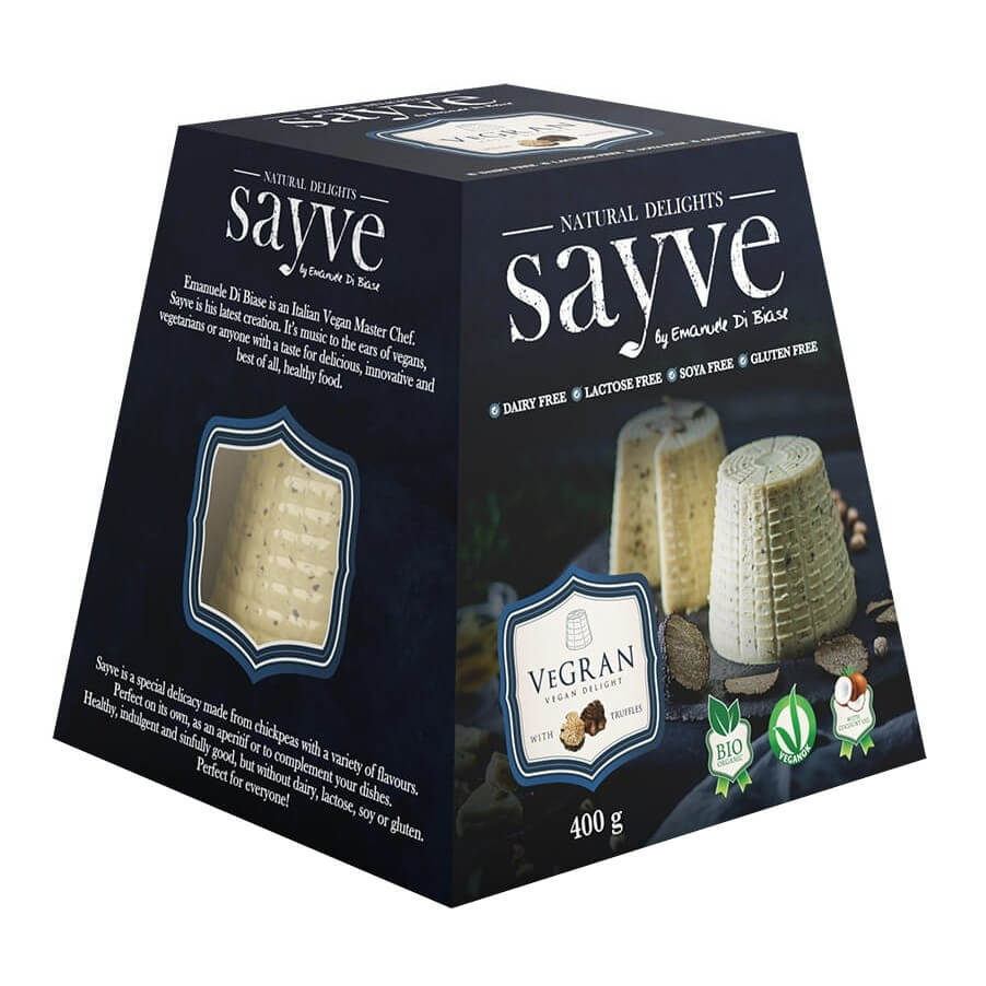 Produit végétalien aux pois chiches et truffes, sans lactose sans gluten BIO 400 g - SAYVE