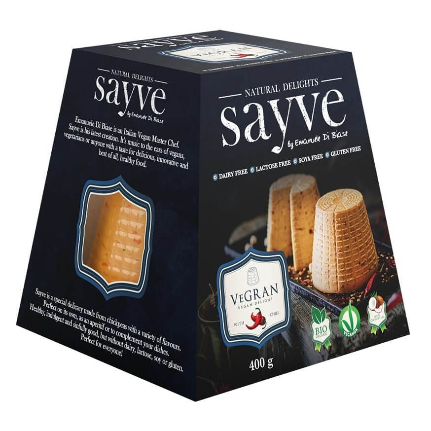 Produit végétalien aux pois chiches et piment, sans lactose sans gluten BIO 400 g - SAYVE