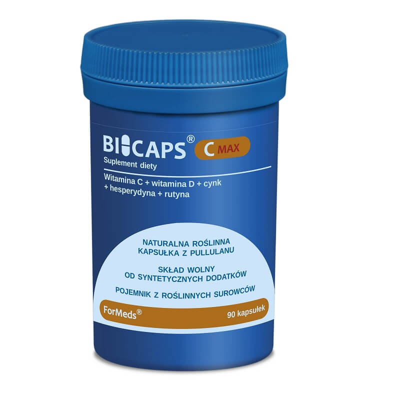 Bicaps C max Vitamine C Vitamine D zinc hespéridine rutine 90 gélules 54 g FORMEDS