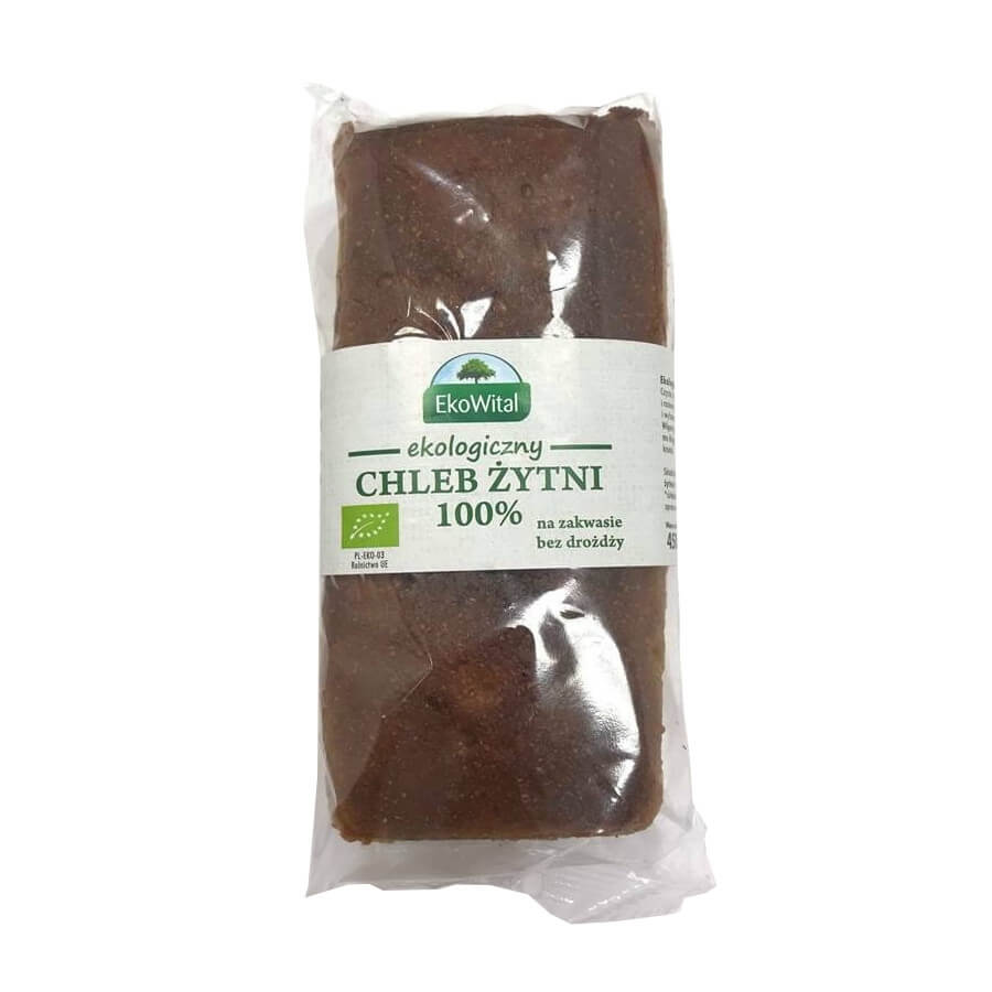 Pain de seigle au levain sans levure BIO 450 g ECO vitalité (germe)