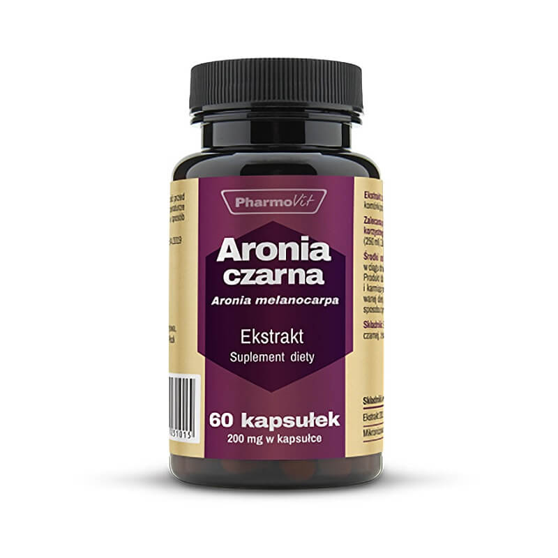 Aronia noir 20 : 1 extrait standardisé 25% anthocyanes 200mg 60 gélules PHARMOVIT