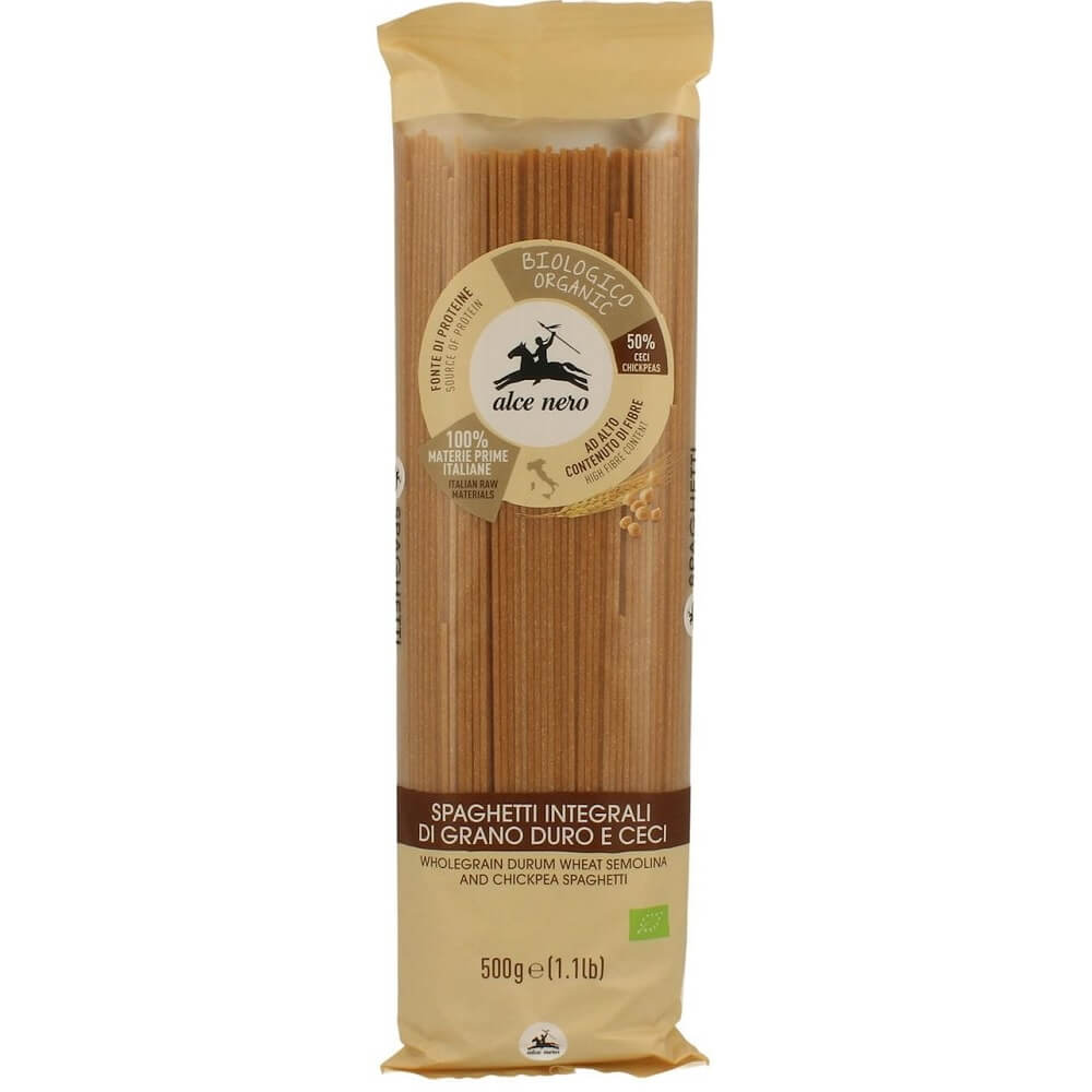 Pâtes (semoule aux pois chiches) spaghetti BIO 500 g - ALCE NERO