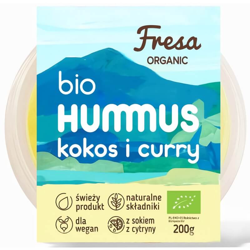 Houmous au coco et curry BIO 200 g - FRESA ORGANIC