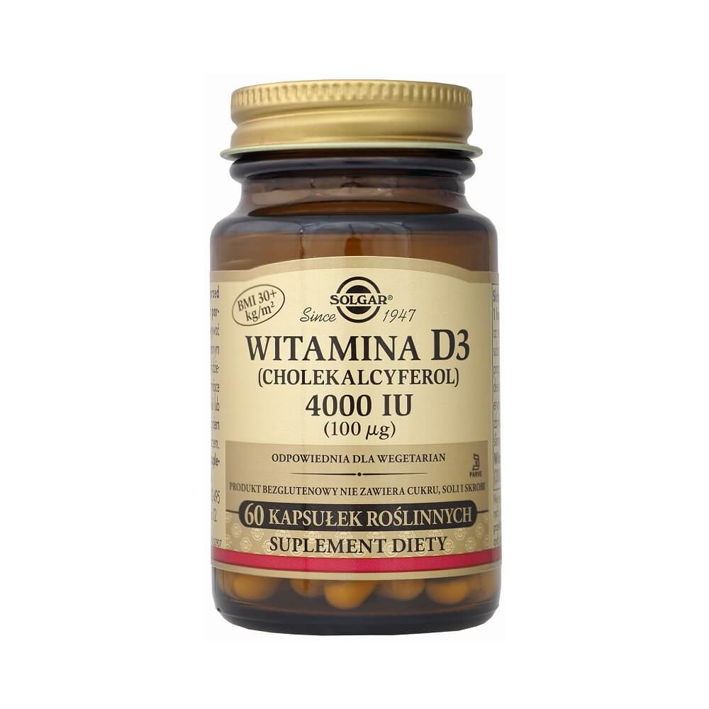 Vitamine D3 cholécalciférol 4000iu 100 µg 60 gélules SOLGAR