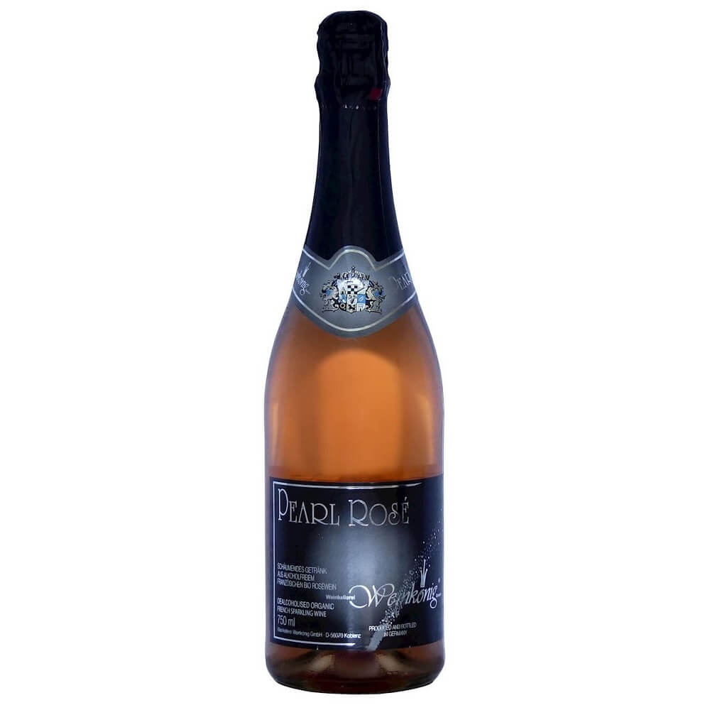Vin mousseux pétillant sec à la rose sans alcool rose perlé BIO 750 ml - WEINKOENIG