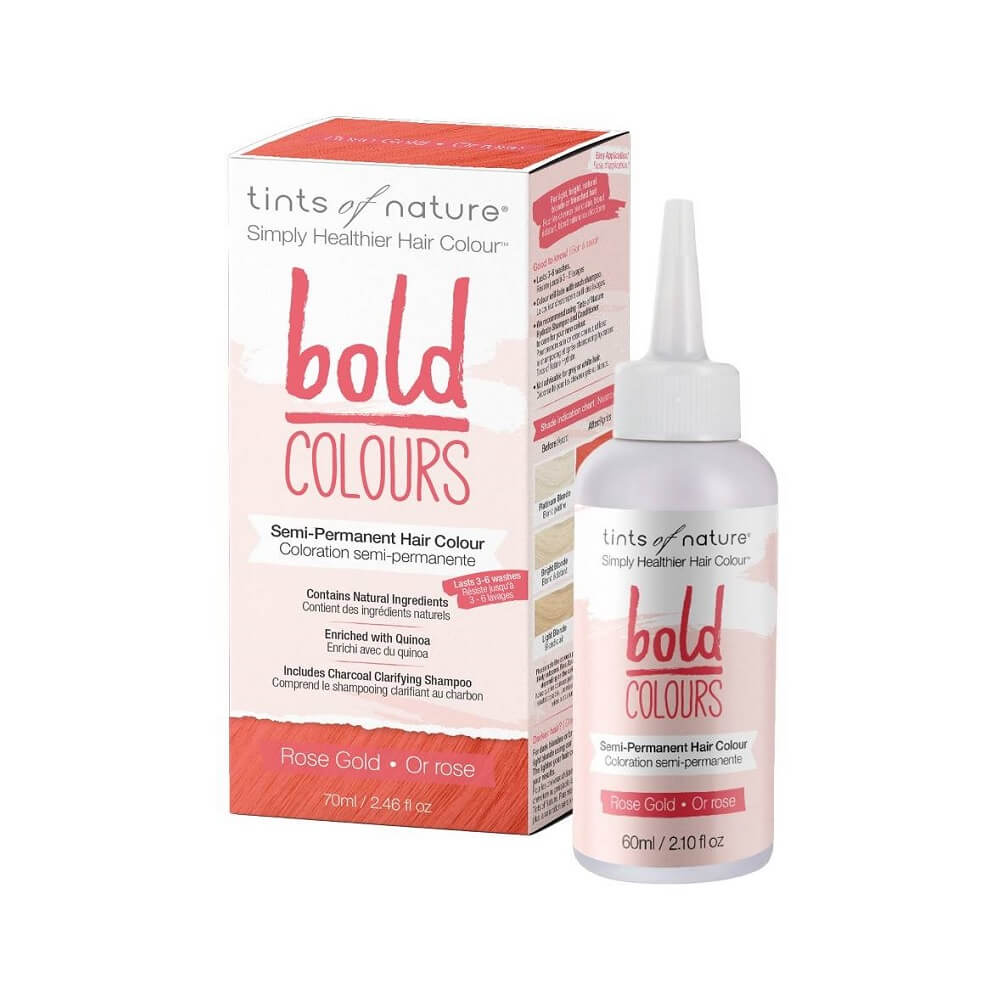 Teinture capillaire semi-permanente couleurs vives - or rose TINTS OF NATURE