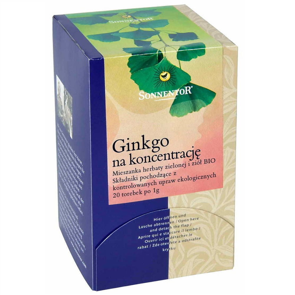 Thé Ginkgo pour la concentration BIO 20 x 1 g SONNENTOR