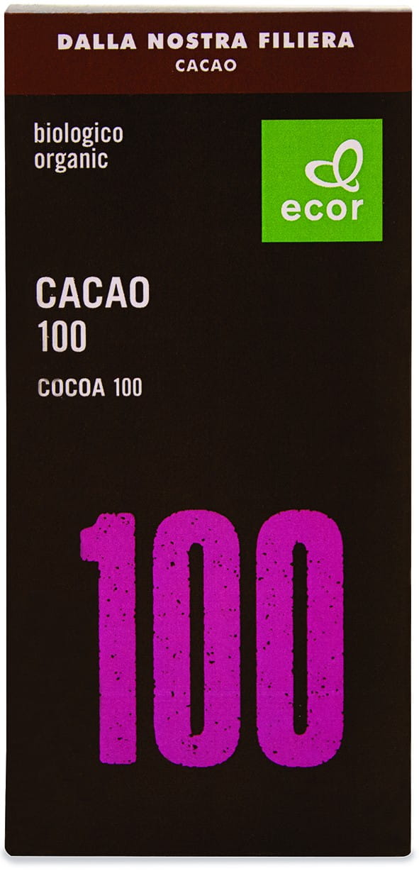 Chocolat noir 100% cacao BIO 80 g ECOR