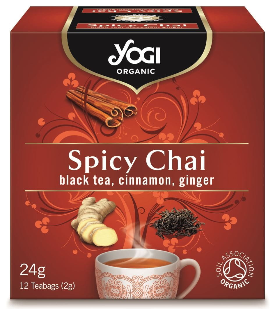 Thé chai épicé (thé noir, gingembre cannelle) BIO (12 x 18 g) 216 g - YOGI