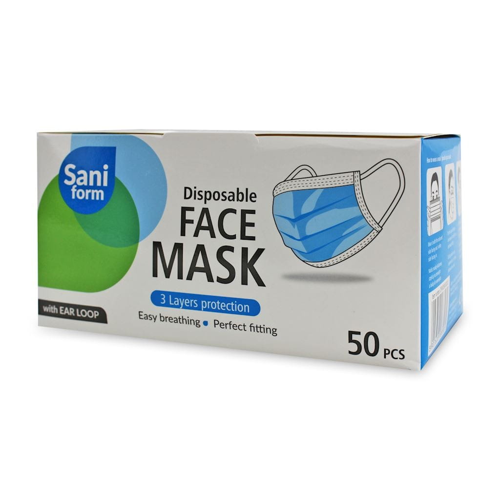 Masque de protection 3 couches jetable 50 pièces SEKURITE
