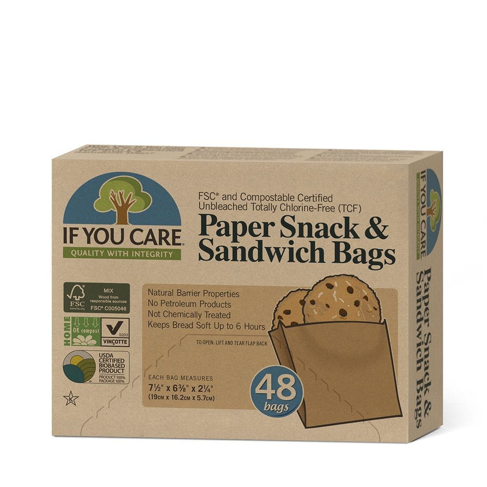 Sacs à sandwich en papier compostable 48 pcs - IF YOU CARE