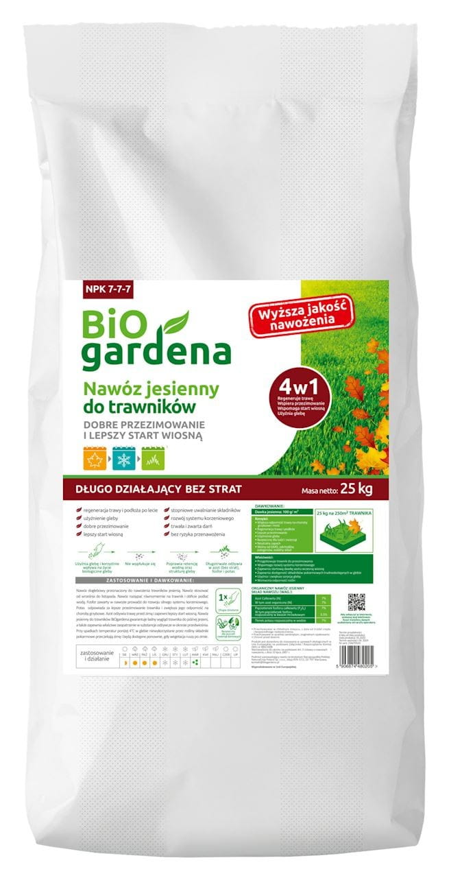 Engrais écologique d'automne pour pelouses 25 kg - BIO GARDENA