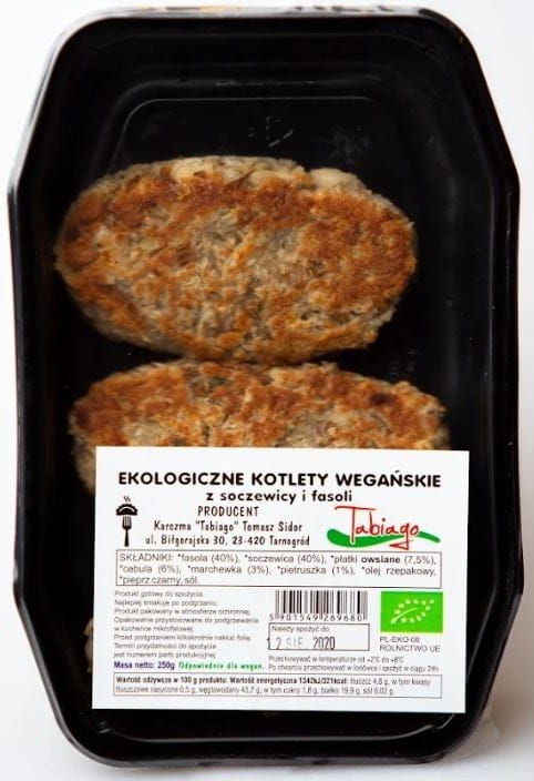 Escalopes végétaliennes aux lentilles et haricots BIO 250 g - KARCZMA TABIAGO