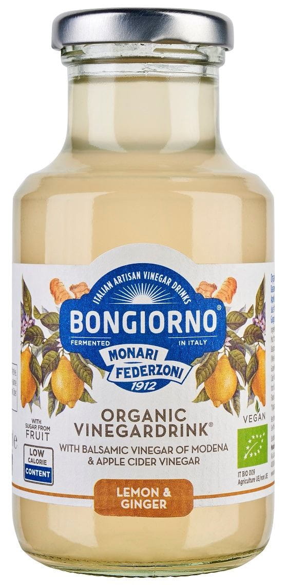 Boisson aromatisée citron-gingembre au vinaigre balsamique de modène BIO 250 ml - BONGIORNO