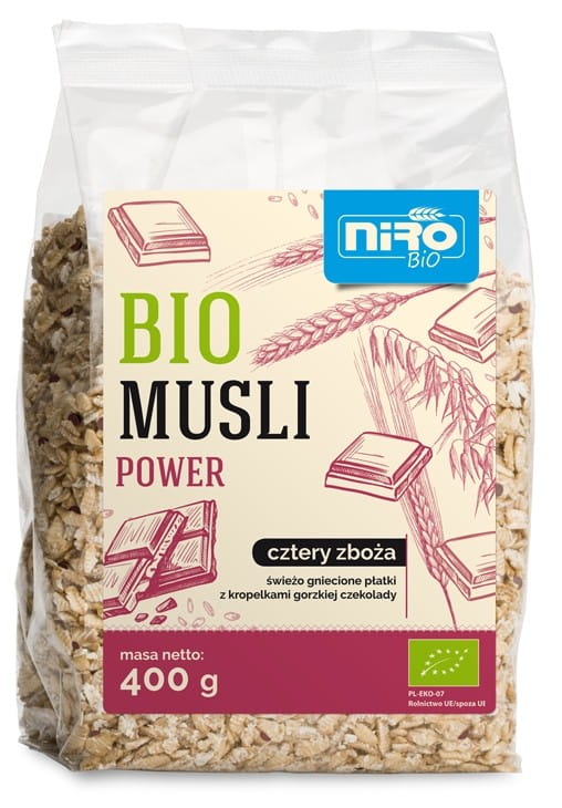 Muesli 4 céréales au chocolat BIO 400 g - NIRO