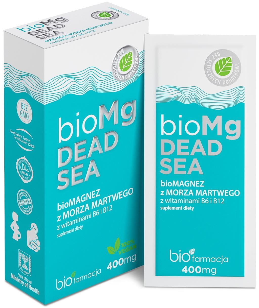 Magnésium de la Mer Morte avec vitamines B6 + B12 7 sachets - BIOPHARMATION