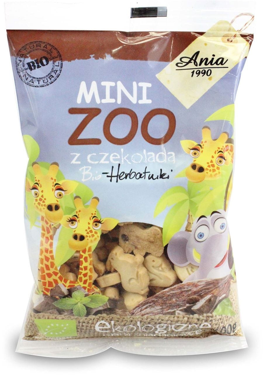 Biscuits au chocolat mini zoo BIO 100 g - BIO ANIA