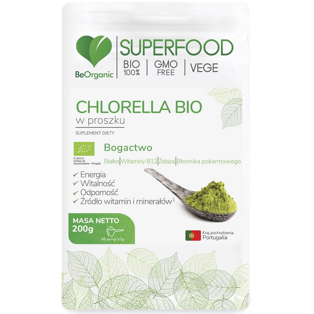 Chlorella BIO poudre 66 portions 200g beorganic MEDICALINE