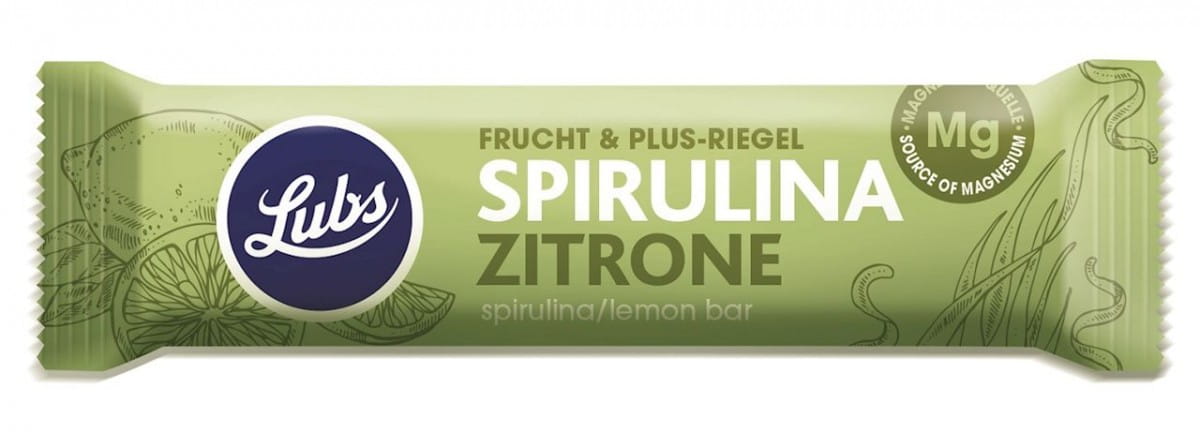 Barre aux dattes sans gluten à la spiruline et au citron BIO 40 g - LUBS