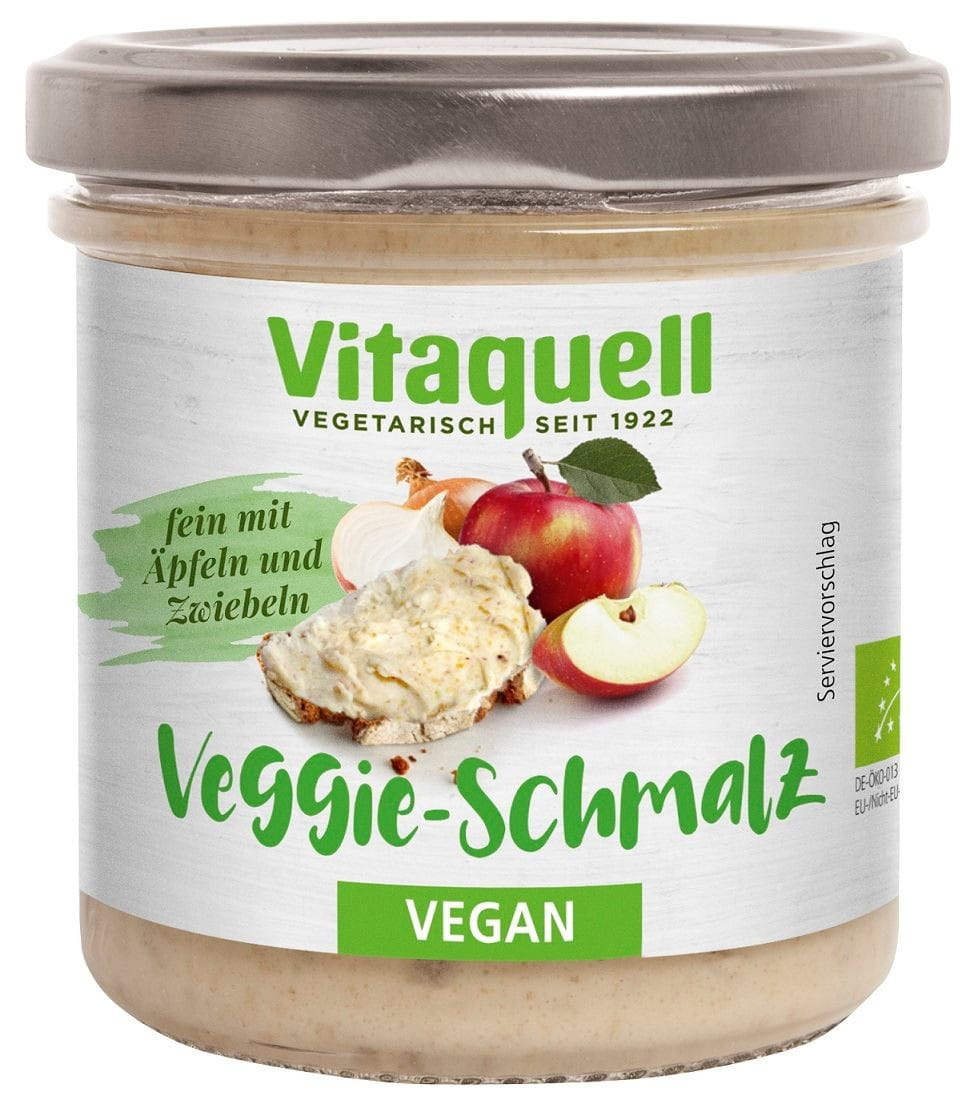 Saindoux végétalien aux oignons frits et pomme BIO 125 g - VITAQUELL