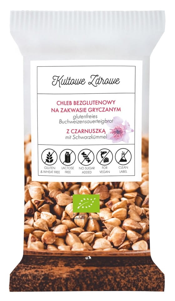 Pain au levain de sarrasin au cumin noir sans gluten BIO 450 g - ICONIC HEALTH