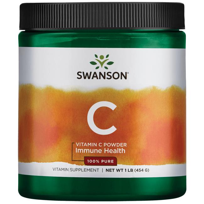 Vitamine C 100% pure Acide L - Poudre pure ascorbique Vitamine C poudre 454g SWANSON