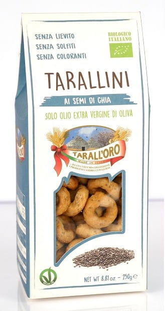 Snacks Tarallini aux graines de chia BIO 250 g - PASTIFICIO TARALL 'ORO