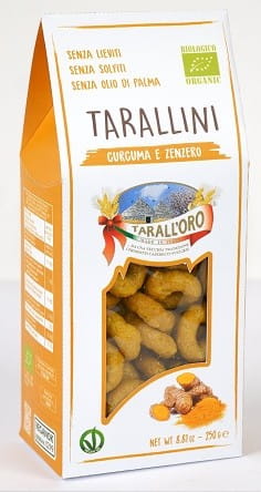 Tarallini snacks au curcuma et gingembre BIO 250 g - PASTIFICIO TARALL 'ORO